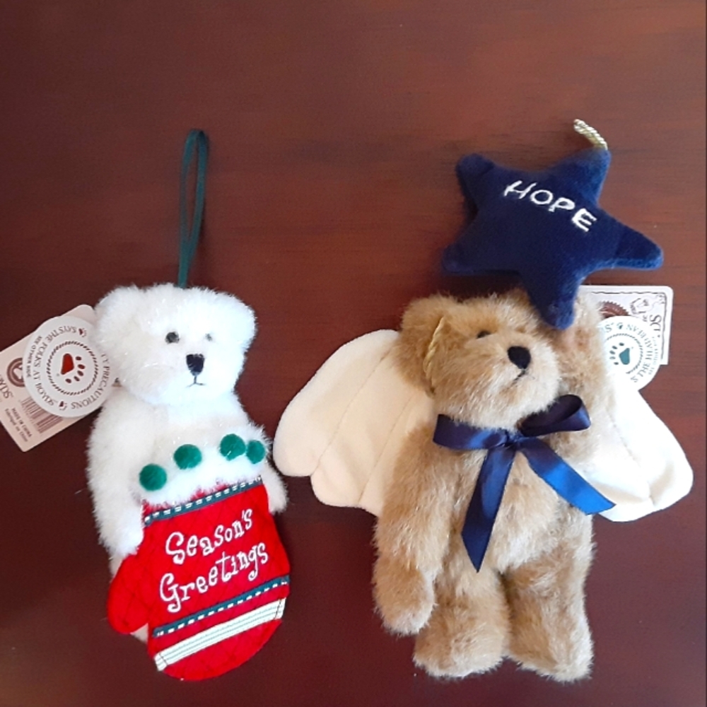 Set of TWO Boyd's Bears Ornaments
